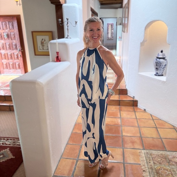 NIP BLUE TOP & PANT SET-M - Picture 12 of 17